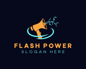 Lightning - Lightning Blowhorn Megaphone logo design
