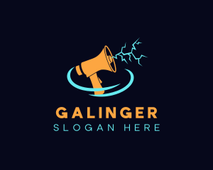 Lightning - Lightning Blowhorn Megaphone logo design