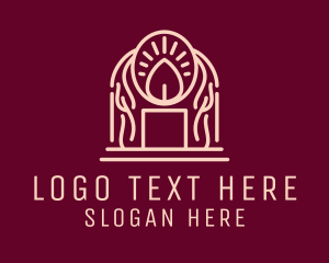 Religious - Religious Spiritual Candle logo design