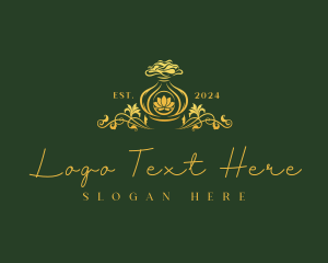 Cologne - Ornamental Floral Perfume logo design