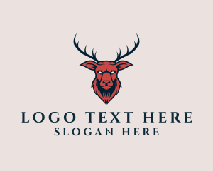 Head - Animal Deer Head logo design