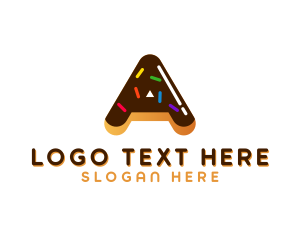 Chocolate - Donut Sweet Food Letter A logo design