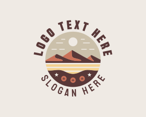 Trekking - Desert Outdoor Travel logo design