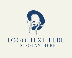 Hat - Fashion Woman Model logo design