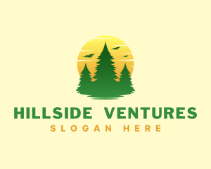 Hillside - Nature Forest Sunset logo design