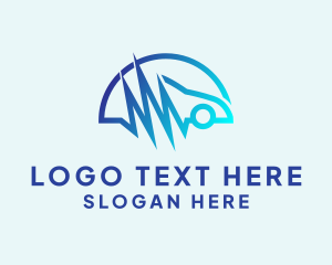 Sedan - Blue Auto Car logo design