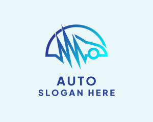 Blue Auto Car logo design