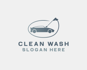 Car Wash Power Washer Cleaning logo design