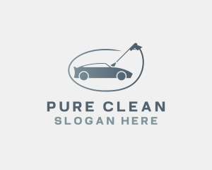 Car Wash Power Washer Cleaning logo design