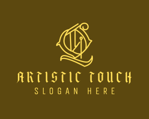 Gothic Calligraphy Tattoo logo design