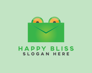 Frog Mail Envelope logo design