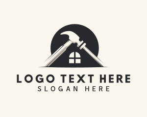 Nail - Hammer Nail House Construction logo design