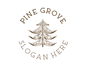 Rustic Pine Tree logo design