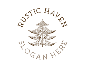 Rustic Pine Tree logo design