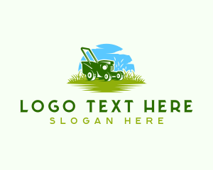 Gardening - Lawn Mower Grass Landscaping logo design