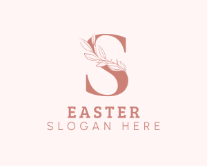 Skincare - Elegant Leaves Letter S logo design