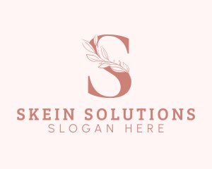 Elegant Leaves Letter S logo design