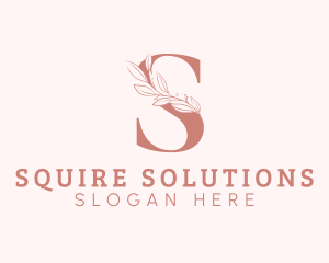 Elegant Leaves Letter S logo design