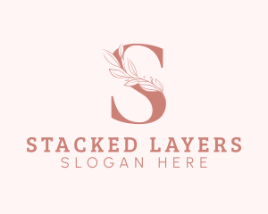 Elegant Leaves Letter S logo design