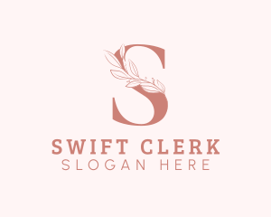 Elegant Leaves Letter S logo design