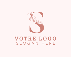 Skincare - Elegant Leaves Letter S logo design