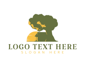 Lawn - Nature House Scenery logo design