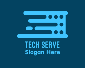 Server - Blue Data Servers logo design
