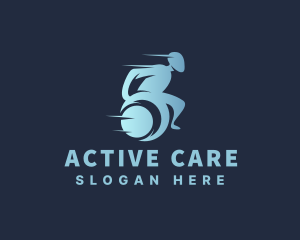 Physiotherapy - Wheelchair Disability Treatment logo design