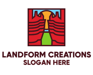 Landform - Grand Canyon Landmark logo design