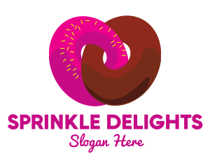 Interlocked Sweet Donuts logo design