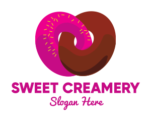 Interlocked Sweet Donuts logo design