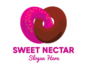 Interlocked Sweet Donuts logo design