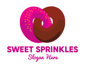 Sprinkles - Interlocked Sweet Donuts logo design