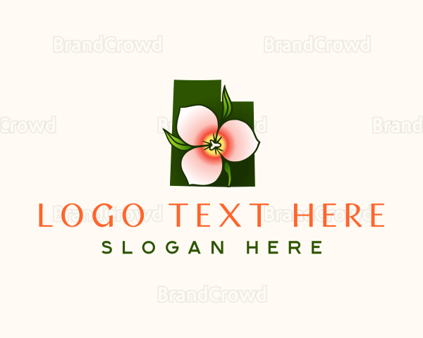 Utah Flower Lily Logo