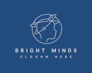 Science - Minimalist Brain Data logo design
