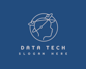 Data - Minimalist Brain Data logo design