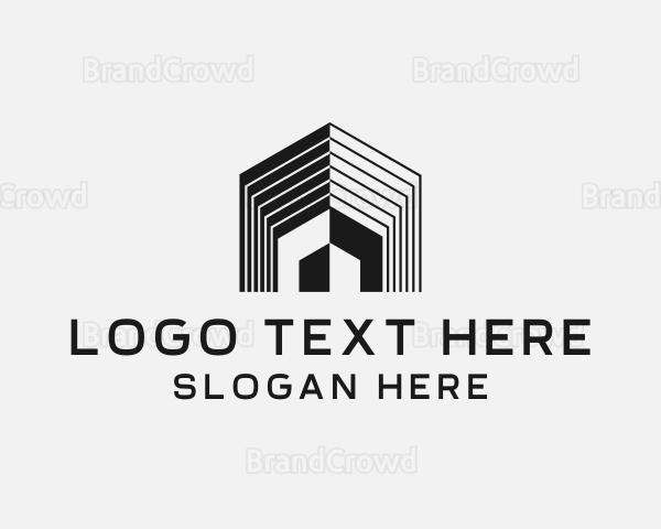 Roofing House Architect Logo