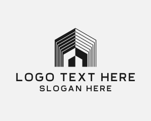 Lines - Roofing House Architect logo design