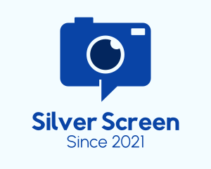 Digital Camera - Blue Digital Camera Chat logo design