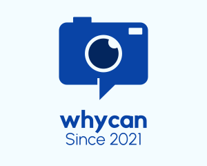 Camera App - Blue Digital Camera Chat logo design