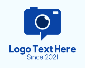 Webcam - Blue Digital Camera Chat logo design