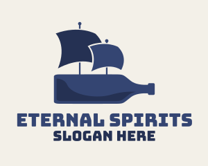 Blue Bottle Ship logo design