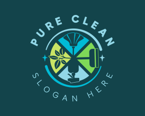 Cleaner Cleaning Tools logo design