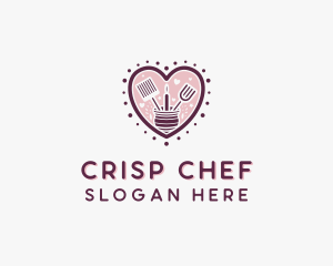 Heart Pastry Baking logo design