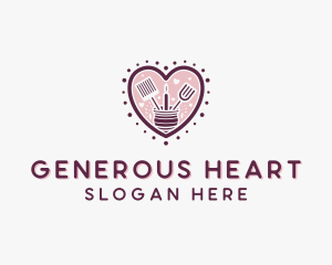 Heart Pastry Baking logo design