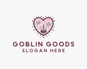 Heart Pastry Baking logo design