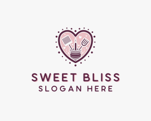 Heart Pastry Baking logo design