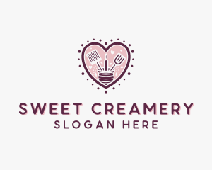 Heart Pastry Baking logo design