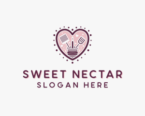 Heart Pastry Baking logo design