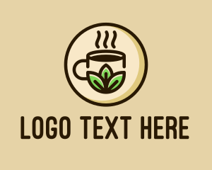 Hot - Organic Coffee Cafe logo design